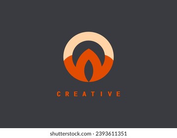 Initial letter W, O, Q logo design vector. abstract letter W logo design.