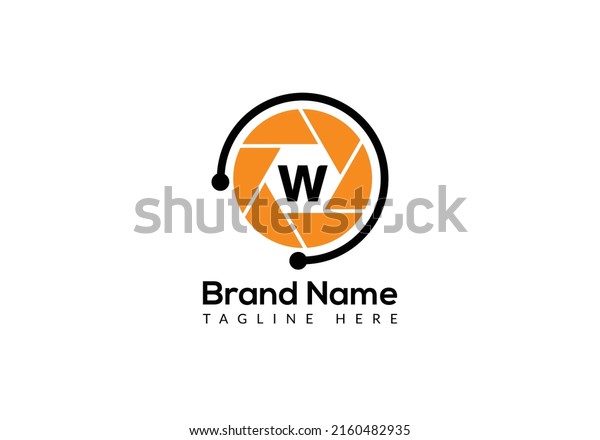 Initial Letter W Photography Logo Camera Stock Vector (Royalty Free ...