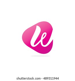 Initial Letter W Rounded Triangle Logo Design Template Elements