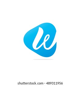 Initial Letter W Rounded Triangle Logo Design Template Elements