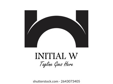 Initial letter W simple logo