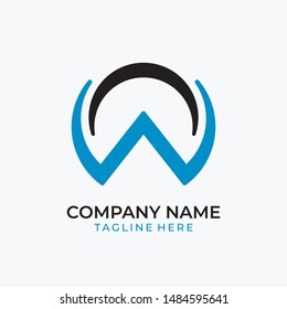 Initial letter W sport gym logo vector design template. with Creative Modern Trendy Typography. eps 10 vector editable