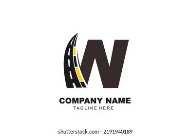 initial Letter W street logo