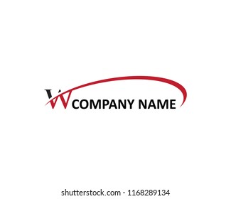 Initial Letter W Swoosh Icon Vector Logo Template Illustration Design