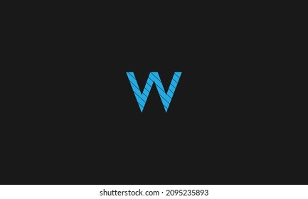 Initial letter W uppercase modern logo design template elements. Vector