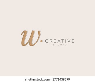 initial letter w watermark logo design