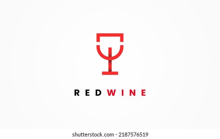 Letra inicial W Vidrio, logotipo de goblet. Usable para logotipos de empresas y marcas. Elemento de plantilla de diseño de logotipo de vectores planos.