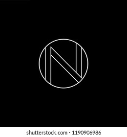 Initial letter W WW OW WO minimalist art monogram shape logo, white color on black background.