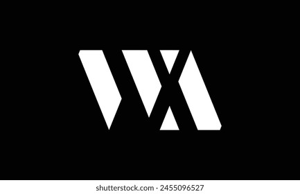 Initial letter WA AW business logo design vector