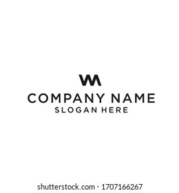 initial letter wa or aw logo design vector illustration template