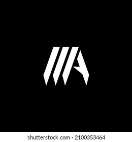 Diseño de la plantilla del logotipo de WA de la letra inicial