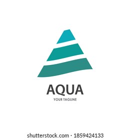 A initial letter Water Wave illustration Logo Template vector