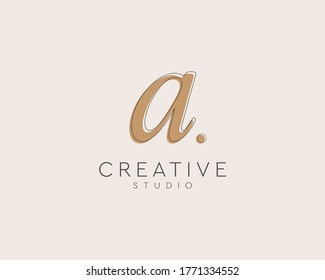 initial letter a watermark logo design
