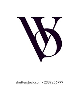 Initial letter wb, bw ,by or yb logo template with sacred vintage illustration in flat design monogram symbol