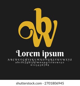 Initial letter WB, BW Logo Design, with Alphabet Premium Business logo Boutique Designs