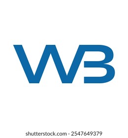 initial letter wb icon logo design template