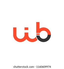 Initial letter WB line logo design template