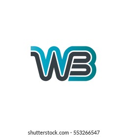 Initial Letter WB Linked Design Logo