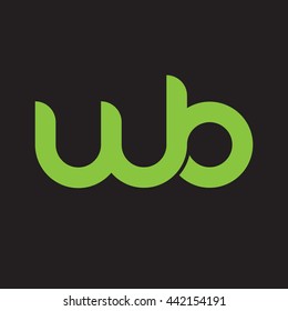 initial letter wb linked round lowercase logo green