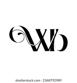
Initial letter WB logo design creative modern symbol icon monogram