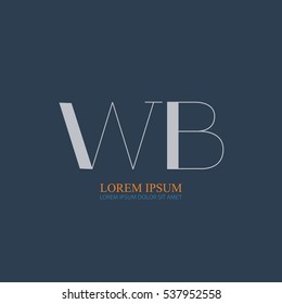 initial letter Wb logo design for company identity
