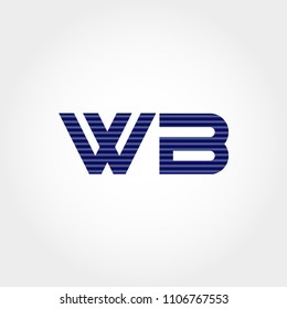 Initial Letter WB Logo Template Vector Design