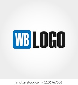 Initial Letter WB Logo Template Vector Design