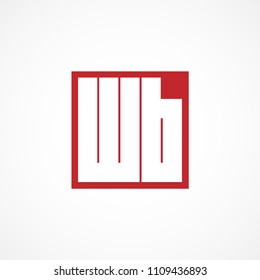 Initial Letter WB Logo Vector Design