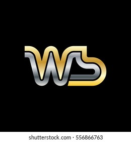 Initial Letter WB WS Linked Design Logo