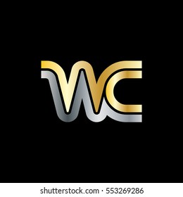 Initial Letter WC Linked Design Logo