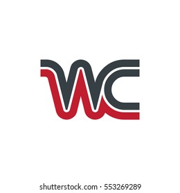 Initial Letter WC Linked Design Logo