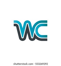 Initial Letter WC Linked Design Logo