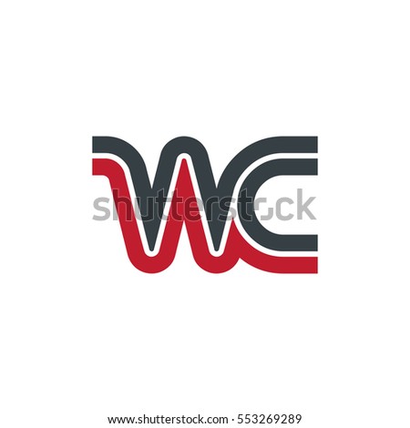 Initial Letter WC Linked Design Logo