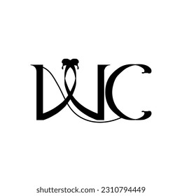 initial letter WC logo design