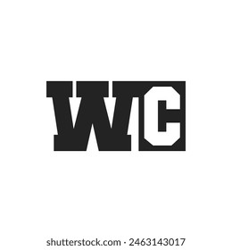 Anfangsbuchstabe WC Logo Design Vorlage. WC-Logo