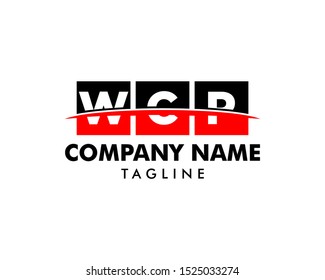 Initial Letter WCP Logo Template Design