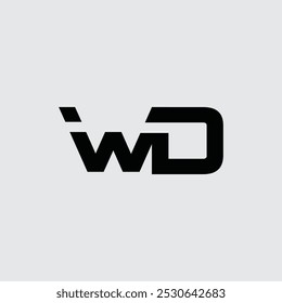 Initial letter WD logo design
