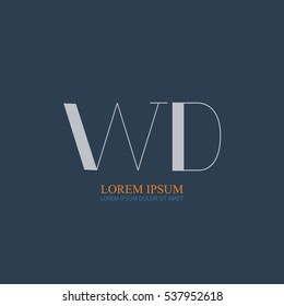 initial letter Wd logo design for company identity