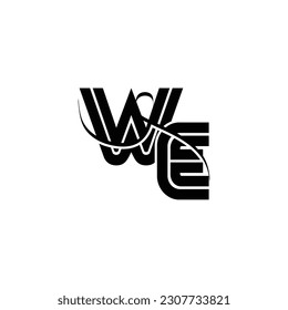 Initial letter WE logo design