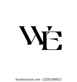 Initial letter WE logo design creative