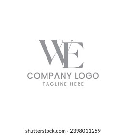 Initial Letter WE Logo Design Outstanding Creative Modern Symbol Sign