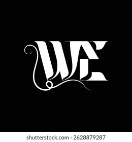 Letra inicial WE logo design 