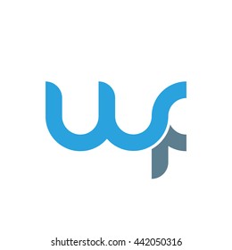 initial letter wf linked round lowercase logo blue