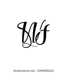 Initial letter WF logo design creative modern symbol icon monogram