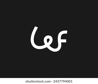 Anfangsbuchstabe WF Logo Design Vektor