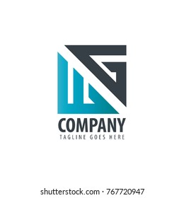 Initial Letter WG Design Logo