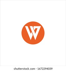 Initial letter wg or gw logo vector design template