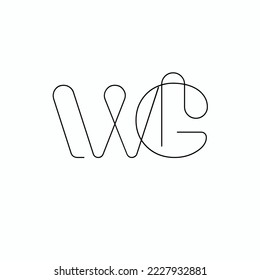Initial letter WG logo design