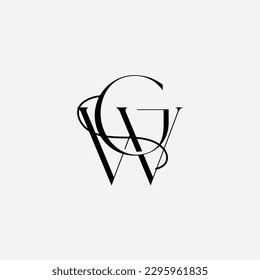 Anfangsbuchstaben WG Logo-Design