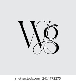 Initial letter Wg logo design creative modern symbol icon monogram